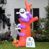 Halloween Inflatable 9 FT Halloween Tree Inflatable, Halloween Blow up Ghost Tree Halloween Tree Decorations with LED Lights, Outdoor Halloween Decorations Clearance for Halloween/Holiday