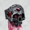 Hollow Skull Men Ring 316L Stainless Steel Weathering Cranium Rock HipHop Party for Biker Rider Male Boyfriend Jewelry Best Gift