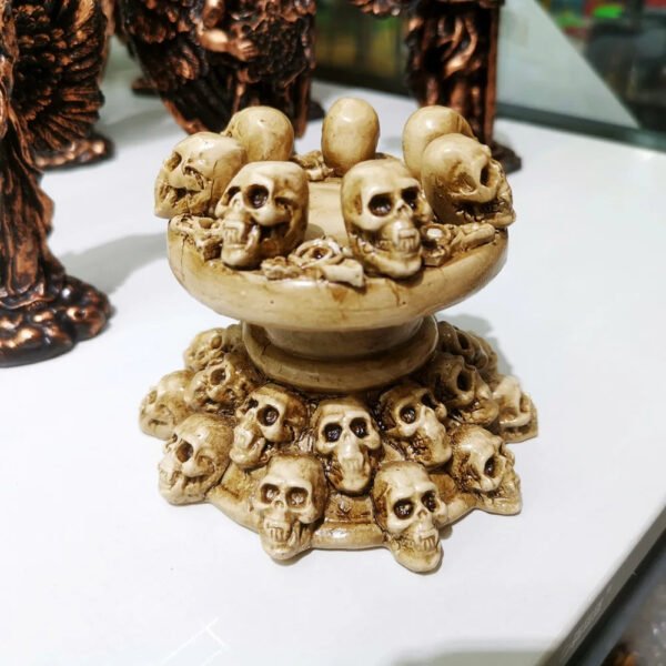 Resin Mini Skulls Ball Holder, Creative Display Base, Crystal Sphere, Stand Ornaments, Home Decor