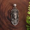 Unique Retro Giant Sword Old Man's Head Sword Pendant Necklace PunK Rock