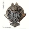 Viking Ares Wall Plaque Eagle Pirate Skull Viking Crazy Warrior Double Axe Wall Decor Home Decor
