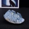 Celestite Geode Natural Crystal Quartz Stone Geomantic Omen Healing Mineral Rock Home Decor Blue Crystal Hole