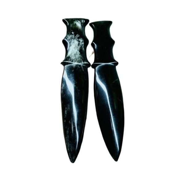 Obsidian Knife –  Black Obsidian Crystals  Polishing Stone Crystal Dagger for Spiritual Healing and Protection