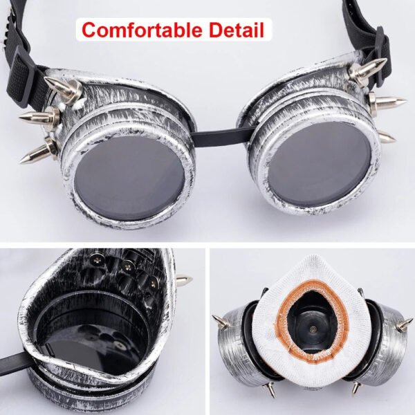 Easter Steampunk Creative Mask Goggles Halloween COSPLAY Prop Gift Steampunk Fashion Retro Rivets Gas Respirator Gothic Anti-Fog