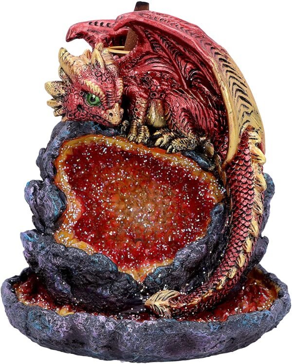 Fantasy Collection~ Crystalline Guardian Backflow Incense Burner14.2cm, Red, One Size