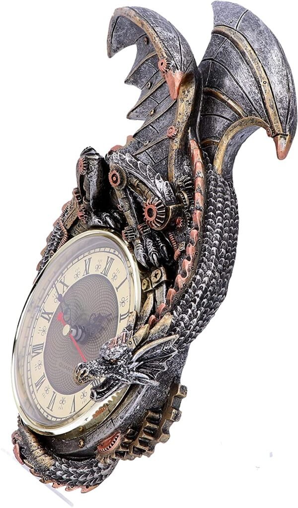 Steampunk Collection~U4775P9 Clockwork Combustor 26.5cm, Polyresin, Silver, One Size
