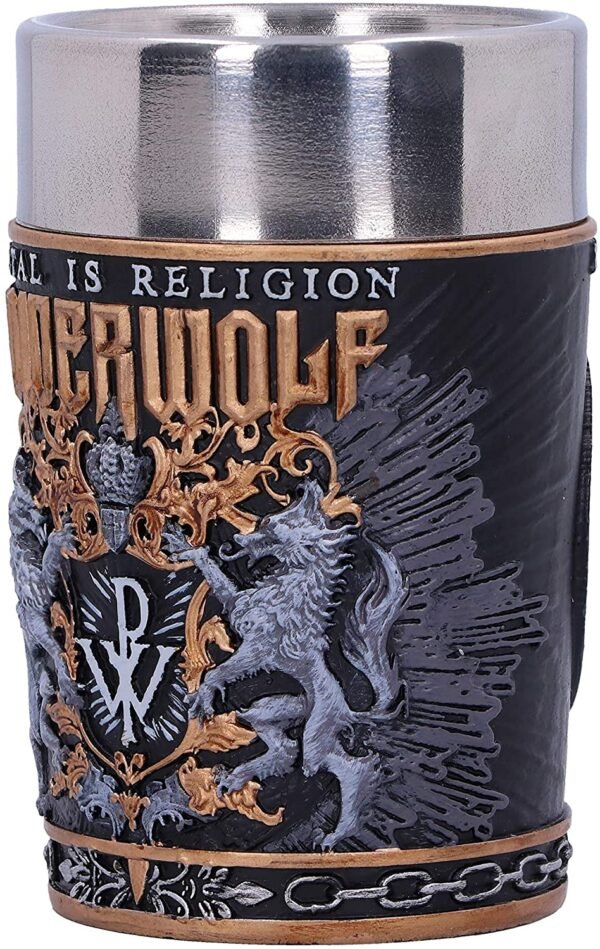 Band Merchandise~ Officially Licensed Powerwolf Metal is Religion Rock Band Shot Glass, Black, 8.5cm