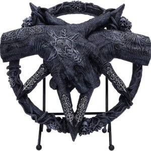 Dark Collection~Hold of Baphomet Hand Free Standing Plaque, Black, 24.5cm