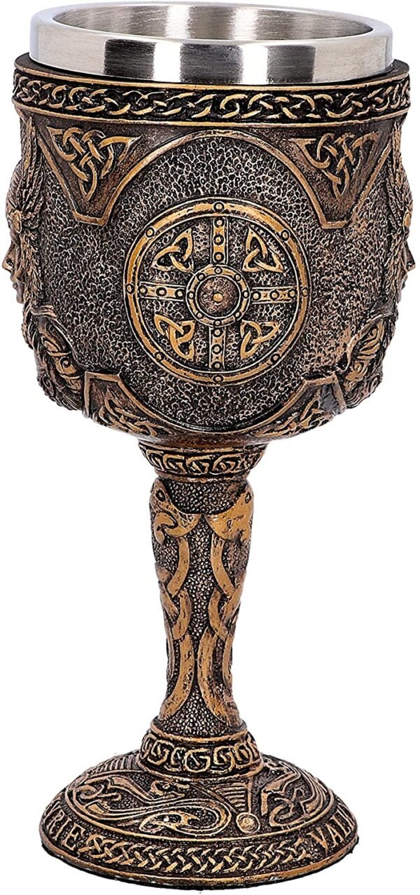Mythology Collection~ D4720P9 Valkyrie Goblet 17cm, Resin w. Stainless Steel