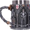 Mythology Collection~ B5167R0 Vow English Armoured Knight Latin Oath Tankard, Silver, 15.3cm