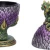 Magicun N.Giftware~Guardian Emerald Dragon Scale Egg Box, 18.7cm, Purple
