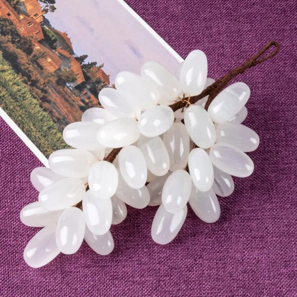 Natural Stone marble Bunch of grapes handmade Wine Crystals