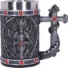 Dark Collection~Exclusive Silver Dragon Obsidian Tankard, 17.5cm