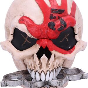 Band Merchandise~ Officially Licensed Five Finger Death Punch Mascot Skull Box, Bone, 18cm