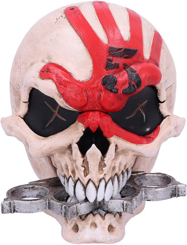 Band Merchandise~ Officially Licensed Five Finger Death Punch Mascot Skull Box, Bone, 18cm