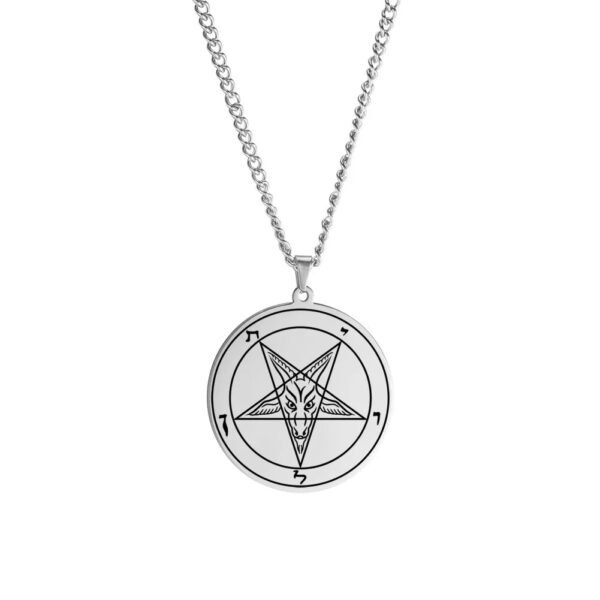Men's Vintage Pentagram Baphomet GOAT Sigil Pendant Necklace Wiccan Jewelry Gift