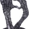 Magicun N.Giftware~Gothic Mummified Love Heart Hands Jewellery Dish Holder, 22cm, Silver