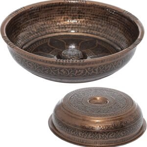 Witchcraft~Turkish Authentic Copper Bath Bowl & Hammam Bowl (440gr (15.50 oz) Made of Zinc (Copper)