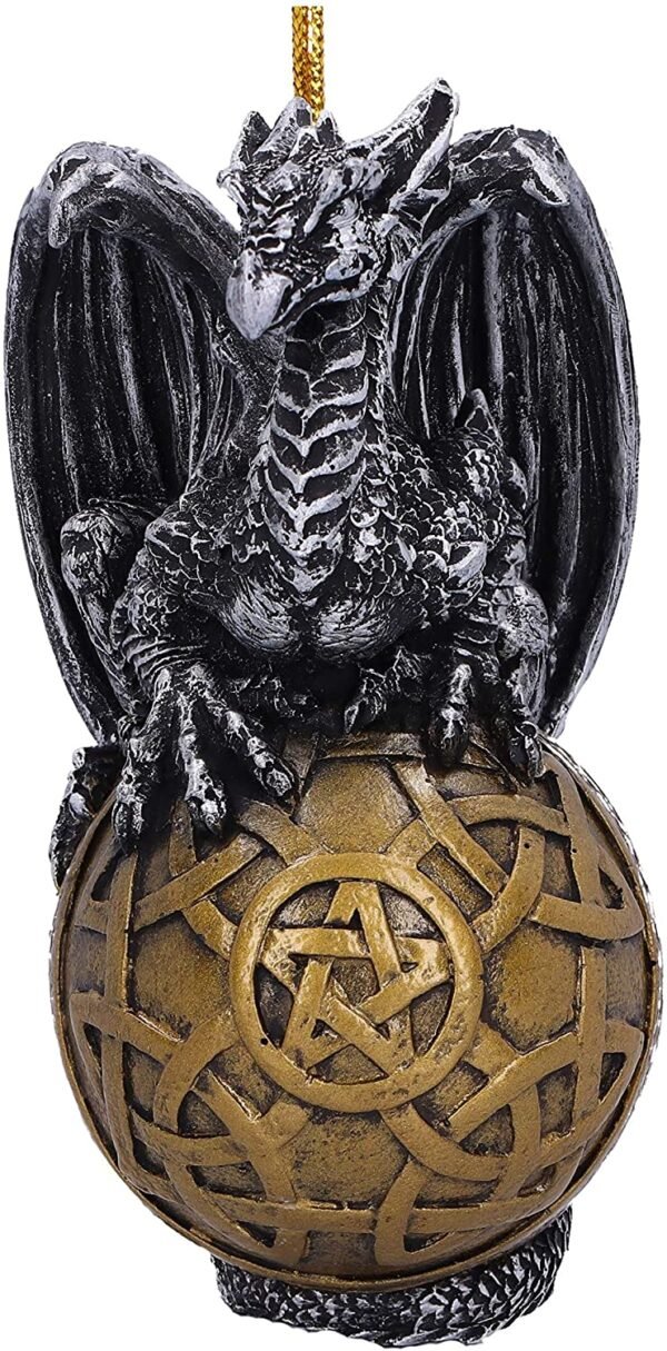 Magicun N.Giftware~Balthazar Festive Hanging Dragon Ornament, 10.16cm, Gold