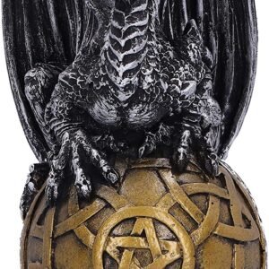 Fantasy Collection~ Balthazar Festive Hanging Dragon Ornament, Gold, 10.16cm