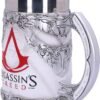 Gaming collectables~ B5296S0 Officially Licensed Assassins Creed White Game Tankard, Resin w. Stainless Steel