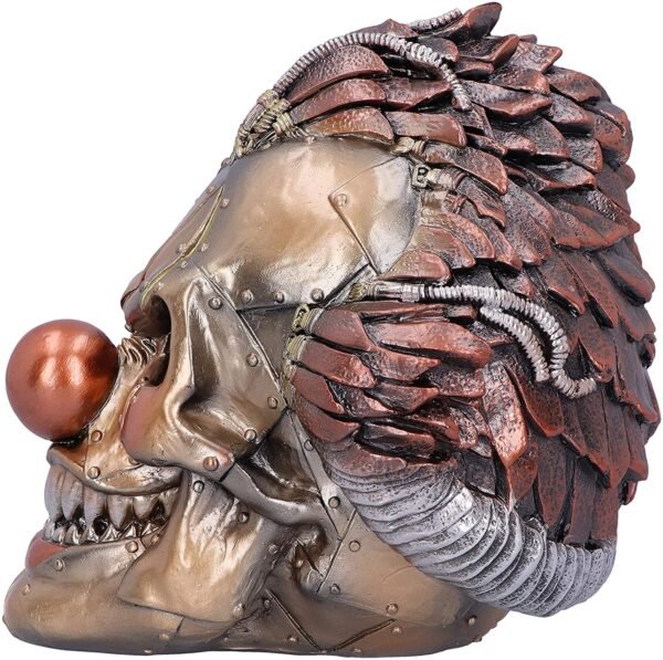 Dark Collection~Mechanical Laughter Horror Steampunk Clown Skull Ornament, Bronze, 18cm