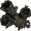 Light Collection~Green Man Tri Tealight Holder 25cm Brown