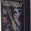 Band Merchandise~ Officially Licensed Powerwolf Kiss of The Cobra King Embossed Hip Flask, Black, 7oz