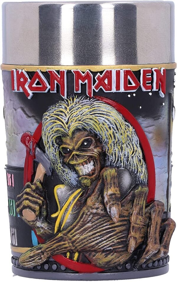 Band Merchandise~ Officially Licensed Iron Maiden The Killers Eddie Album Shot Glass, Black, 8.5cm