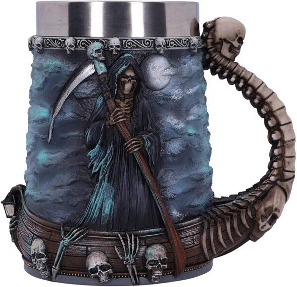 Dark Collection~River Styx Grim Reaper Tankard, Blue, 17.5cm
