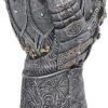 Magicun N.Giftware~Lion Heart Gauntlet Goblet 25cm Silver, Resin w/Stainless Steel Insert, One Size