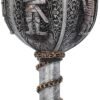 Magicun N.Giftware~Silver, Medieval Knight Goblet 17.5cm, Resin w/Stainless Steel Insert
