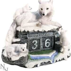 Animal Collection~ B3266H7 Mother's Watch Calendar 13cm White, Resin, One Size