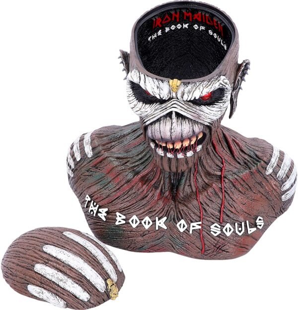 Band Merchandise~ Officially Licensed Iron Maiden Book of Souls Eddie Bust Box, Brown, 26cm