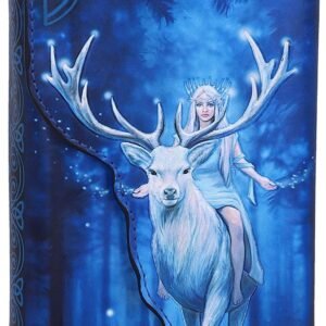 Magicun N.Giftware~Anne Stokes Fantasy Forest Elven Queen and Stag Embossed Purse, 18.5cm, Blue