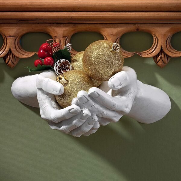 Magicun  Collection~Design Toscano The Offering Hands Wall Sculpture, 11 Inch, Polyresin, Antique Stone