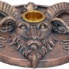 Magicun N.Giftware~Baphomet's Prayer Sabbatic Goat Incense Stick and Candle Holder, 12.6cm, Bronze