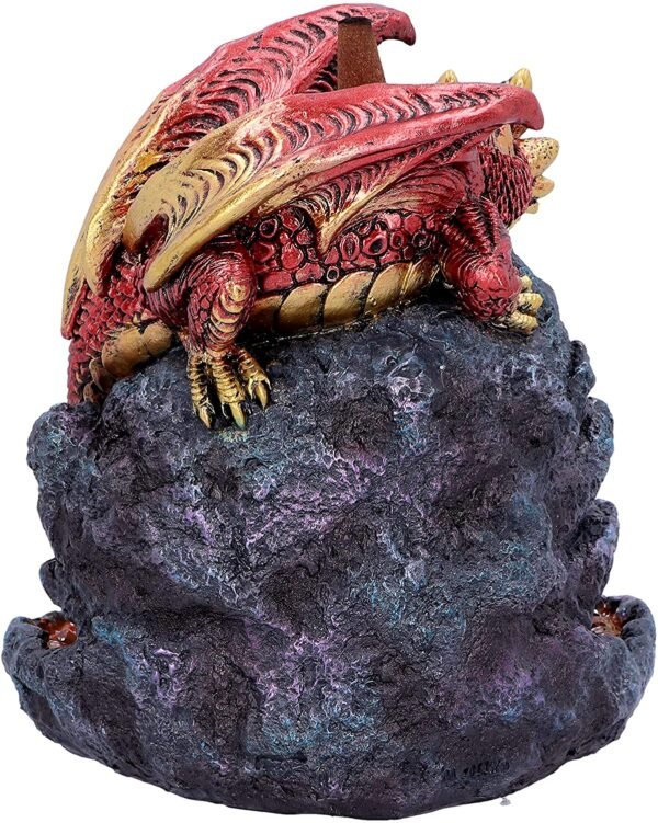 Fantasy Collection~ Crystalline Guardian Backflow Incense Burner14.2cm, Red, One Size