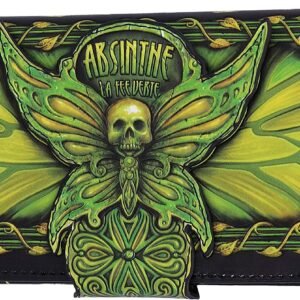 Magicun N.Giftware~Absinthe La Fee Verte Green Fairy Embossed Purse, 18.5cm
