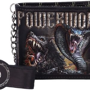 Magicun N.Giftware~Officially Licensed Powerwolf Kiss of The Cobra King Embossed Wallet, 11cm, Black