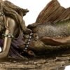 Magic  Collection~Top Collection Daydreaming Mermaid Statue- Hand-Painted Decorative Thinking Mermaid Sculpture with Antique Bronze Finish Look- 6.75-Inch Collectible Fantasy Figurine