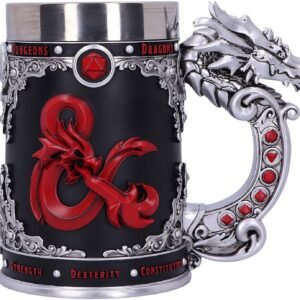 Gaming collectables~ Dungeons & Dragons Fantasy Role Play Die D20 Tankard, Black, 15.5cm