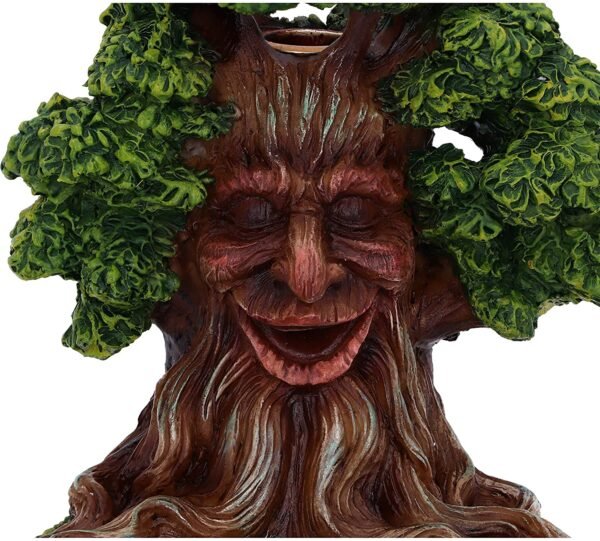 Light Collection~Elder Ember Tree Spirit Green Man Backflow Incense Burner, 8cm