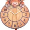Magicun N.Giftware~Highland Tickin' Clock 25cm Red, MDF