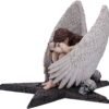 Artist Collections~ Spiral Gothic Enslaved Angel in Chains Figurine, Silver, 24.4cm