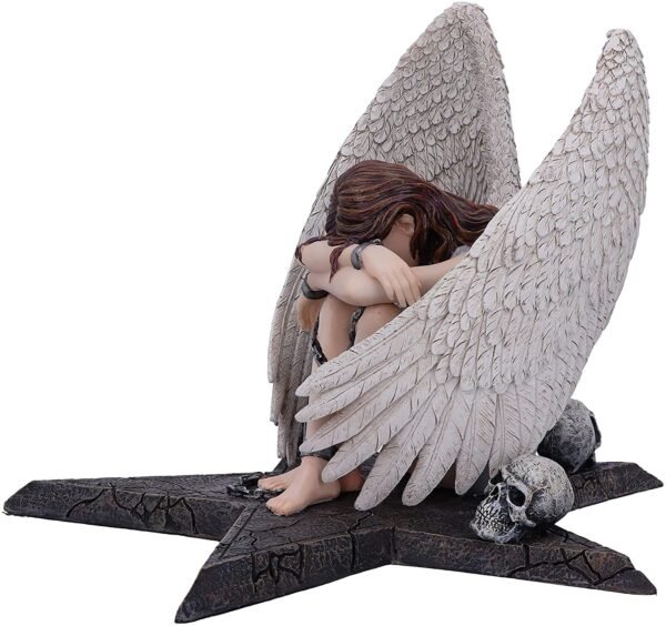 Artist Collections~ Spiral Gothic Enslaved Angel in Chains Figurine, Silver, 24.4cm