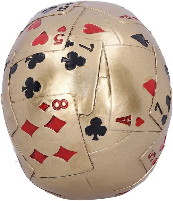 Dark Collection~Dead Mans Hand Golden Playing Card Skull Ornament, Gold, 15cm