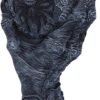 Dark Collection~Baphomet's Grasp Horror Hand Goblet Glass, Polyresin, Black and Silver, 18cm