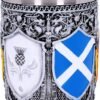 Magicun N.Giftware~B4699P9 Shot Glass of The Brave Scottish Shield Cup 7cm, Resin w. Stainless Steel