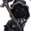 Dark Collection~Amara Grim Reaper Fline Cat Figurine, Black, 10.2cm